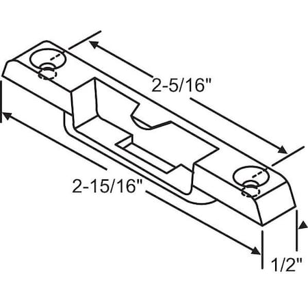 Strybuc Sash Lock Keeper White 50-895